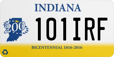 IN license plate 101IRF