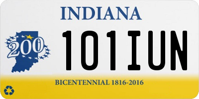 IN license plate 101IUN
