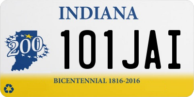 IN license plate 101JAI