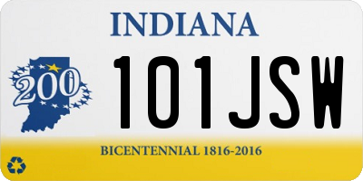 IN license plate 101JSW