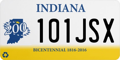 IN license plate 101JSX