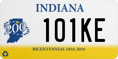 IN license plate 101KE