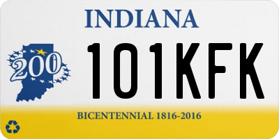IN license plate 101KFK