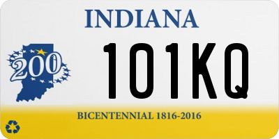 IN license plate 101KQ