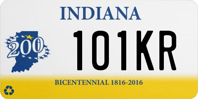 IN license plate 101KR