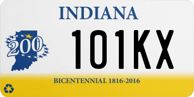 IN license plate 101KX