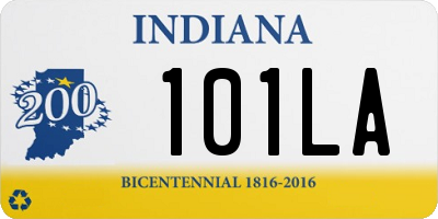 IN license plate 101LA