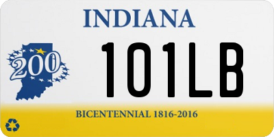 IN license plate 101LB