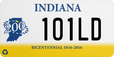 IN license plate 101LD