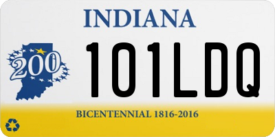 IN license plate 101LDQ
