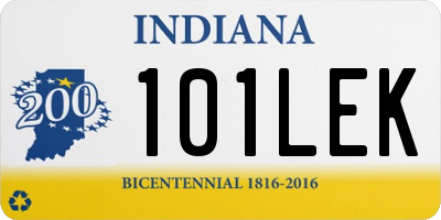 IN license plate 101LEK