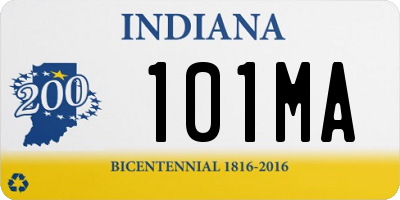 IN license plate 101MA