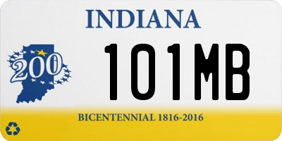 IN license plate 101MB