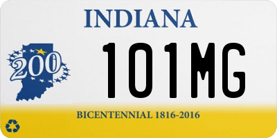 IN license plate 101MG