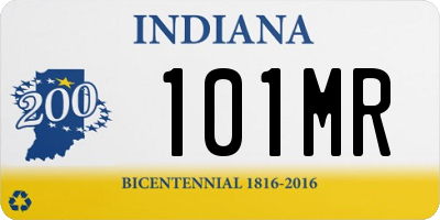 IN license plate 101MR