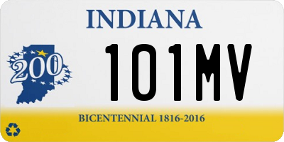 IN license plate 101MV