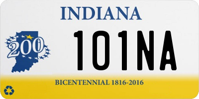 IN license plate 101NA