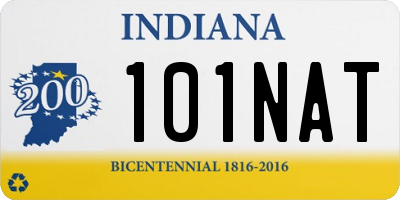 IN license plate 101NAT