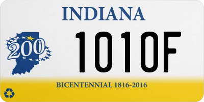 IN license plate 101OF