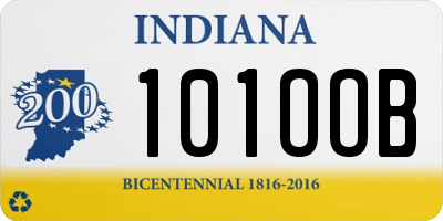 IN license plate 101OOB