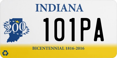 IN license plate 101PA