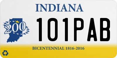 IN license plate 101PAB
