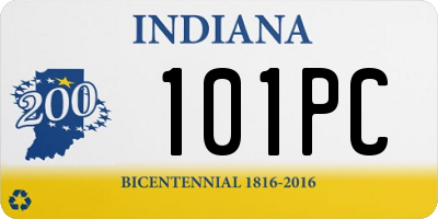 IN license plate 101PC