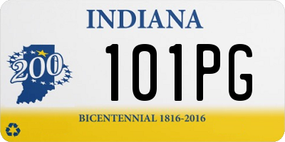 IN license plate 101PG