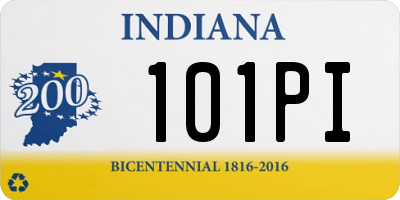 IN license plate 101PI