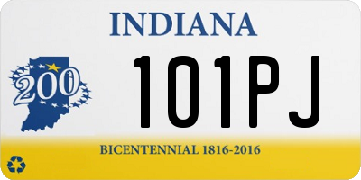 IN license plate 101PJ