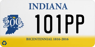 IN license plate 101PP