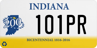 IN license plate 101PR