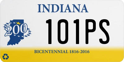 IN license plate 101PS