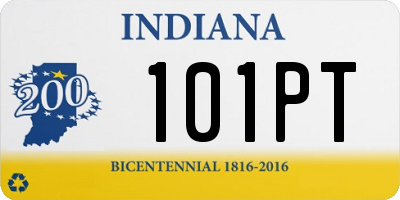 IN license plate 101PT