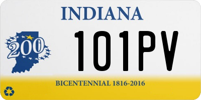 IN license plate 101PV