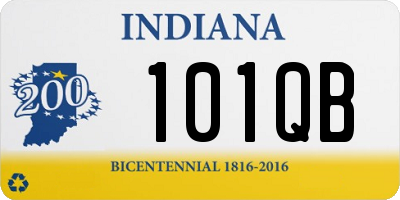 IN license plate 101QB