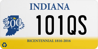 IN license plate 101QS