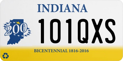 IN license plate 101QXS