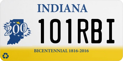 IN license plate 101RBI