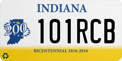 IN license plate 101RCB