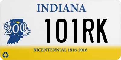 IN license plate 101RK