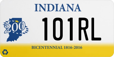 IN license plate 101RL