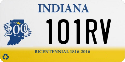 IN license plate 101RV