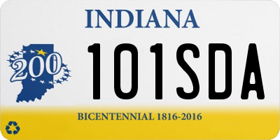 IN license plate 101SDA