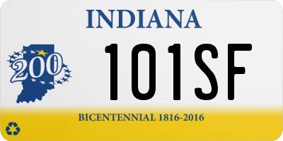 IN license plate 101SF