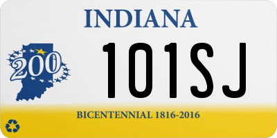 IN license plate 101SJ