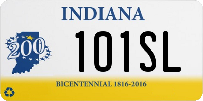 IN license plate 101SL