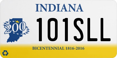 IN license plate 101SLL