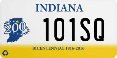 IN license plate 101SQ