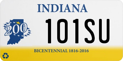 IN license plate 101SU